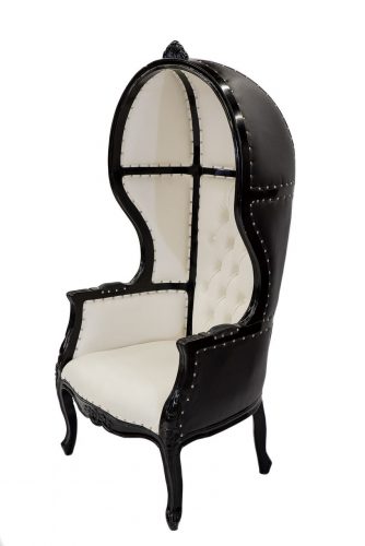 Black & White Porter Chair