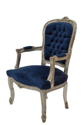Blue & Silver Chair