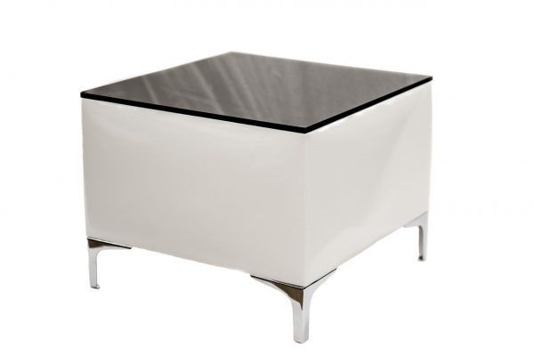 Ivory - Black Top - Low Cocktail Table