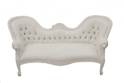 White - Crystal Tufted Sofa